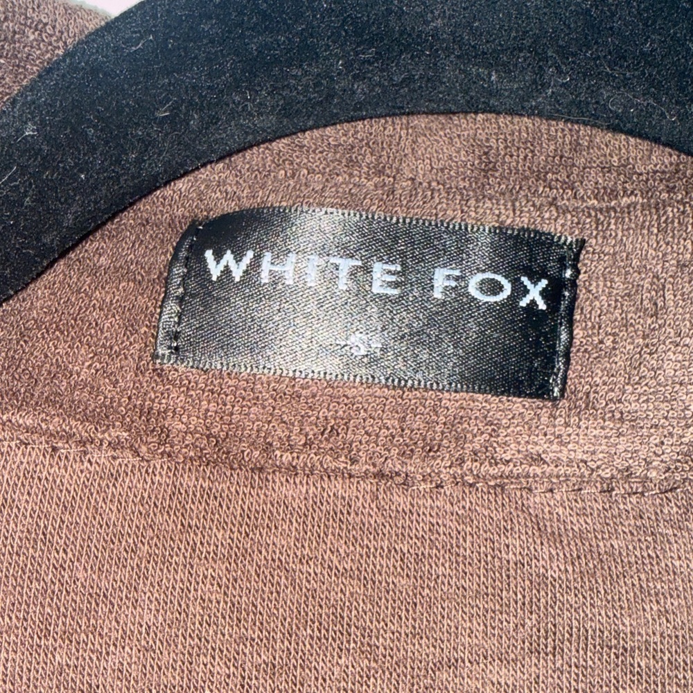 White Fox Boutique Brown Button-Front Ruched Mini Dress - Picture 3 of 4